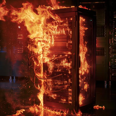 Burning PC Server