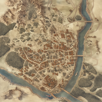 Fantasy Small Town Map