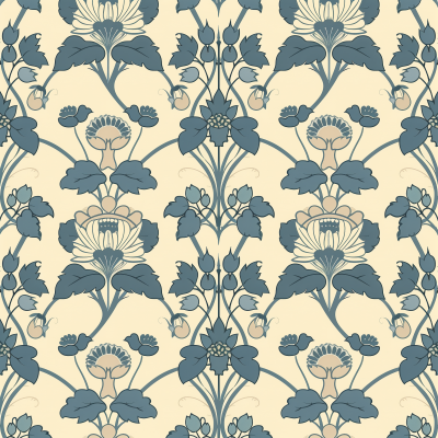 Charles Rennie MacIntosh inspired wallpaper pattern