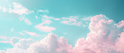 Blue Sky with Pinky Clouds