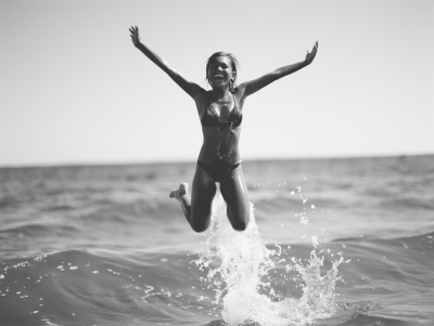 Joyful Jump Out of Water