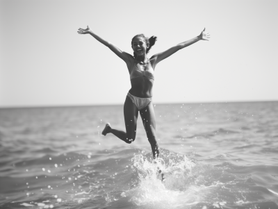 Joyful Jump out of Water
