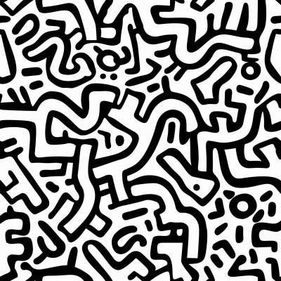 Abstract Graphic Design Inspired by Keith Haring