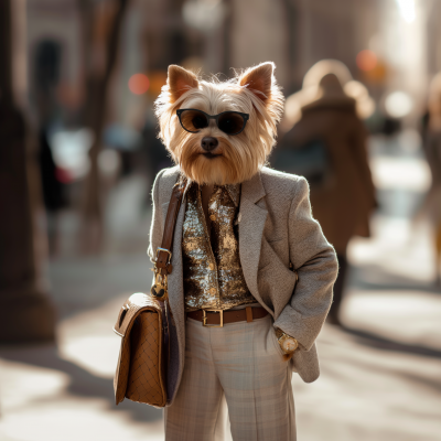 Fashionable Yorkshire Terrier
