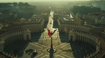 Vatican City Dragon Aerial View