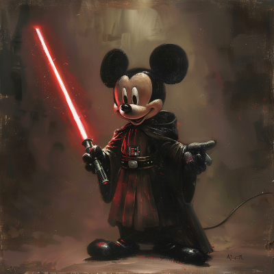 Sith Mickey Mouse with Lightsaber