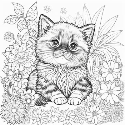 Ragdoll Kitten Mandala Illustration