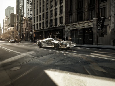 Translucid Car in the City