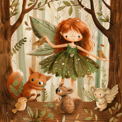 Forest Fairy and Animal Friends