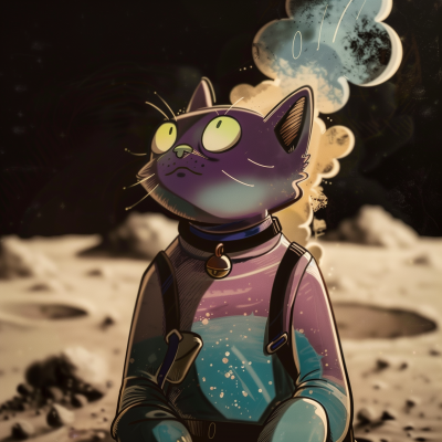 Space Cat Soxx Going to the Moon