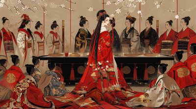 Empress Kogyoko in Red