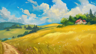 Golden Fields Landscape