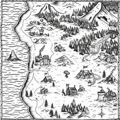 Fantasy Map Illustration