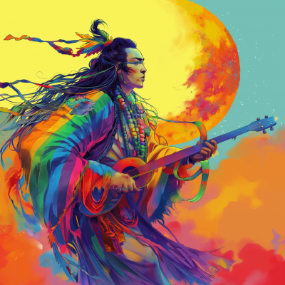 Rainbow Warrior Monk Musician