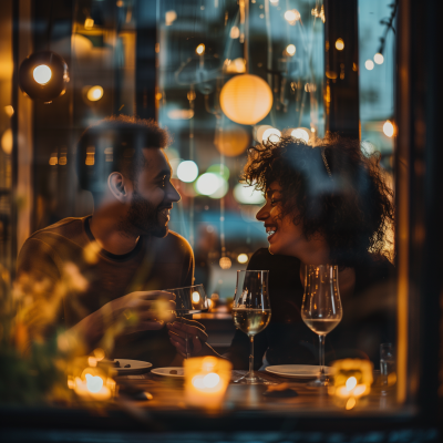 Romantic Date Night at a Restaurant