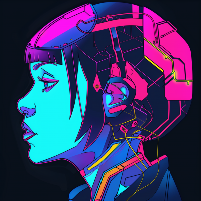 Colorful Toonami Style Game Character Profile Picture