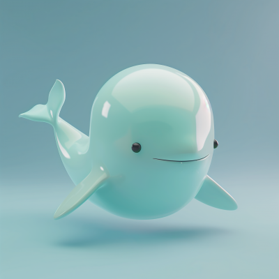 Cute Whale Figure for Brand Logo