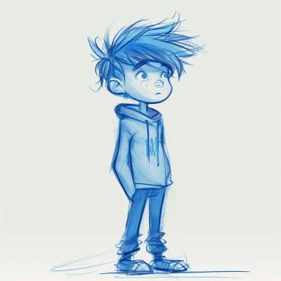 Blue Boy Character Design