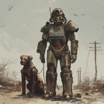 Casual Armor and Robot Dog Artwork