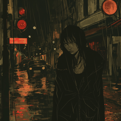 Night Rain Scene