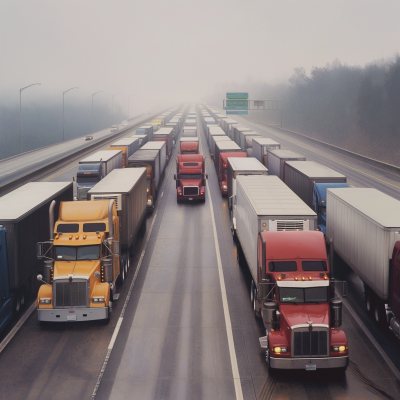 Semi Trucks on Interstate
