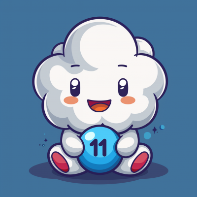 Minimalist Cloud Mascot Logo