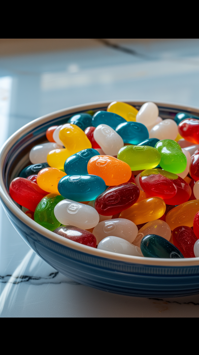 Colorful Gummies and Jelly Beans