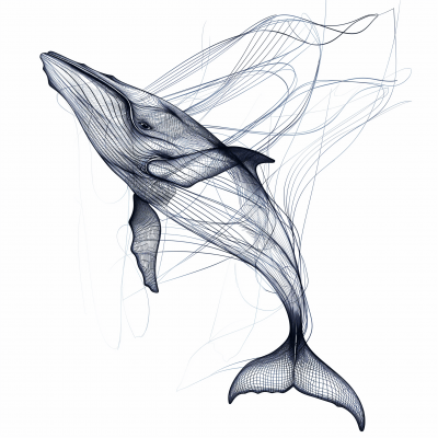 Whale Lines Illustration
