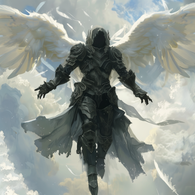 Black Armor and Angel Wings