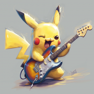 Pikachu Rockstar