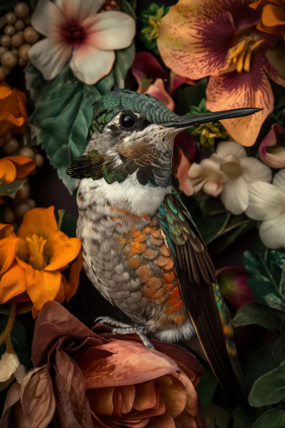 Studio Portrait of a Hummingbird