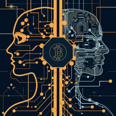 AI and Blockchain Illustration