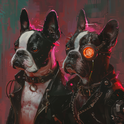 Cyber Punk Boston Terriers