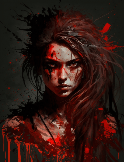 Horror Girl in Red