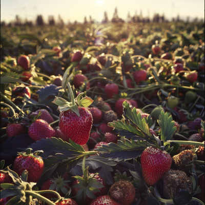 Strawberry Field with Marijuana Nugs