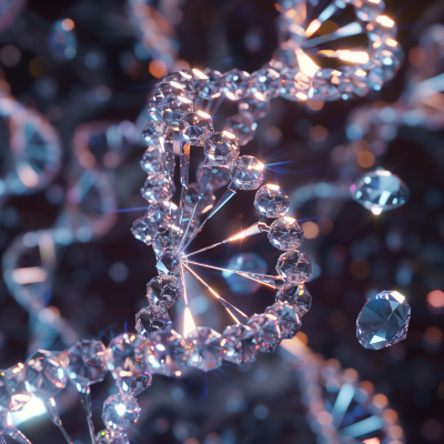Diamond DNA Molecules and 4D Fractal Background