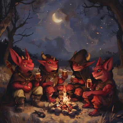 Kobold Adventurers Campfire