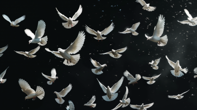 Flock of White Doves