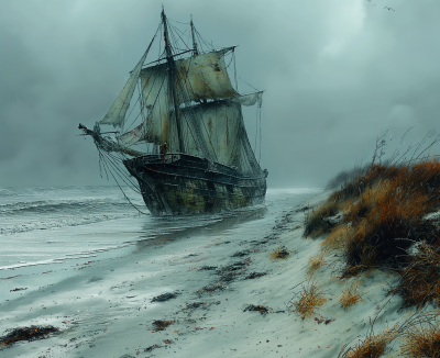 Shipwreck on the Baltic Sea