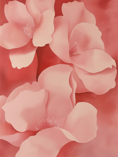 Georgia O’Keeffe Inspired Cherry Blossom Painting