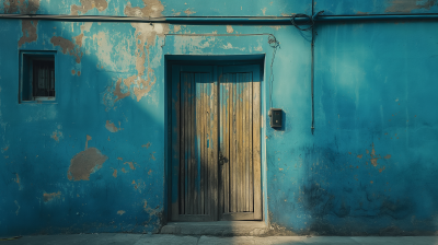 Blue House Entrance Door