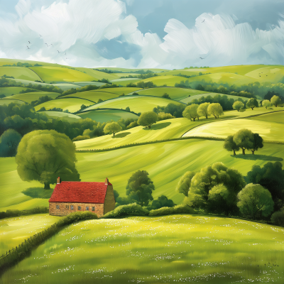 Green Countryside Landscape