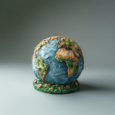 Earth Globe Cake