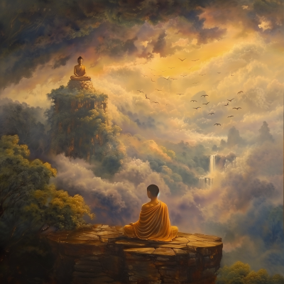 Buddha achieving enlightenment