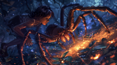 Arcane Spider at Night