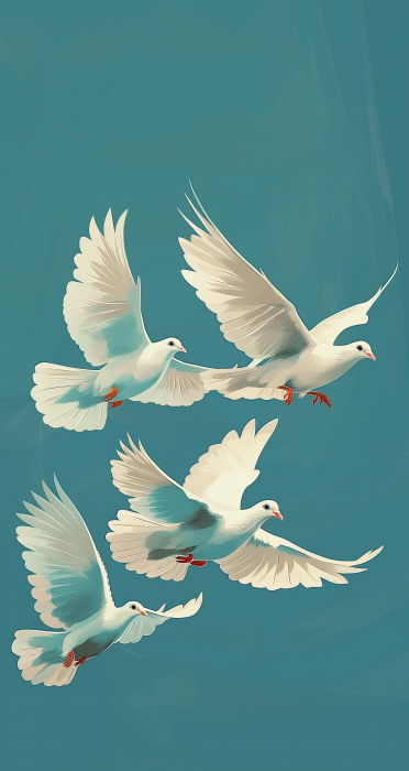 Flight of White Doves
