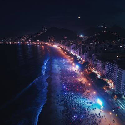 Nighttime Madonna Show in Copacabana