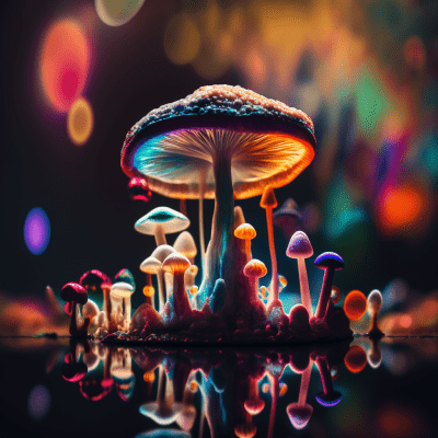 Psychedelic Mushroom Portrait