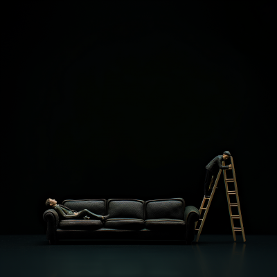 Men on Couch and Ladder