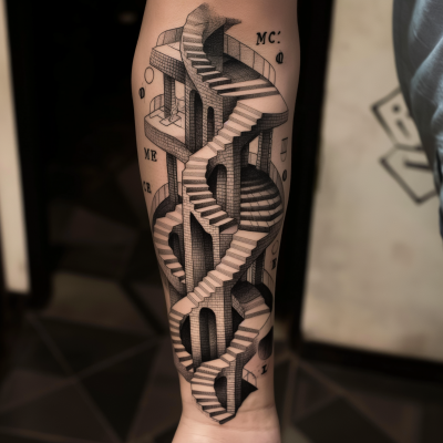 Abstract Black and White Tattoo